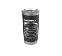 Crispino Valeur Nutritive Nom Drôle Gobelet isotherme en acier inoxydable double paroi