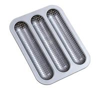 Crispy Bread Baking Mold, French Baguette Pan Long Roll Shaping Tray, Nonstick Perforated Loaf Form, Sandwich Maker Tray for Home Kitchen Apartment Restaurant Commercial Oven Baking Bread Craft Tool