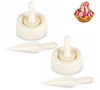 Crispy Waffle Cone Roller Shaper Kit, 2x4.7in Ice Cream Cone Mould，2PCS | Ice Cream Cone Molds, Crispy Waffle Cone Shaper, Comfortable Handle, for Ice Cream Cones, Homemade Baking, Parties