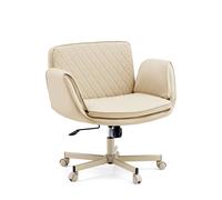 Chaise de bureau à assise croisée / chaise pivotante Criss Cross 10 PU beige hjh LIVING Beige