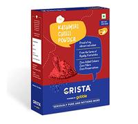 CRISTA Poudre de piment cachemire | Poudre Laal Mirch aux huiles naturelles | Zéro ajout de couleurs, de remplissage, d'additifs et de conservateurs | Qualité épicée douce | Couleur rouge vif | 500 g