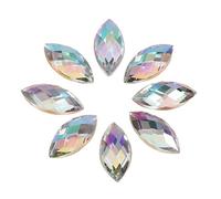 Cristal Acrylique Strass,500 pcs 7 * 15mm Cheval Forme d'oeil De Cheval Dos Plat Forme d'oeil De Cheval Décor, Flatback Fantaisie Pierres À Coudre pour Vêtements Décorations De Robe De Mariage