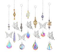 Cristal Attrape-Soleils en Prisme, Pendentif Décoration Suncatcher, Fabricant Arc-en-Ciel Suspendu pour Fenêtre Jardin