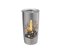 Cristal avec champignons des bois et escargots - Goblincore Gobelet isotherme en acier inoxydable double paroi