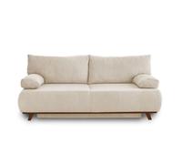 Cristal - canapé 3 places - convertible avec coffre - en velours côtelé - Beige