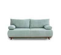 Bestmobilier - Canapé Convertible avec Coffre Cristal en Velours Côtelé - Canapé Lit - Sofa Bleu 3 Places - Salon
