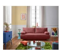 Cristal - canapé 3 places - convertible avec coffre - en velours texturé - Rose