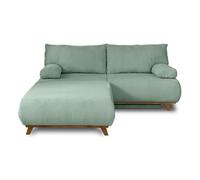 Cristal - canapé 3 places - convertible avec coffre et grand pouf - en velours texturé