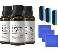 Cristal Coating para PláStico Del Carro-Facile à utiliser pour rafraîchir la voiture, Pièces en plastique Revêtement en cristal pour voiture avec éponge(3 pièces)