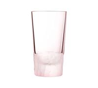 Cristal d'Arques - Collection Intuition - 6 Gobelets 35 cl Rose en Kwarx - Transparence et Brillance Exceptionnelles - Inspiration Cubiste - Solidité Supérieure - Sans Plomb