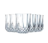 6 verres à eau vintage 23cl Longchamp - Cristal d'Arques - Verre ultra transparent au design vintage Cristal d'Arques