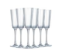Cristal d'Arques Paris Flûte à Champagne Macassar 17 cl Lot de 6