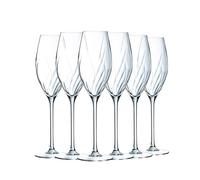 Cristal d'Arques Paris Flûte à Champagne Swirly 24 cl Lot de 6