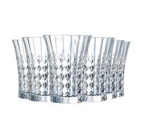 Cristal d'Arques Paris Verre à Eau Lady Diamond 36 cl Lot de 6 | Cristallin sans plomb éclatant, gobelet pour jus, soda, whisky et cocktail, compatible lave-vaisselle, fabriqué en France
