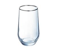 Cristal d'Arques Verre forme haute 40cl Ultime Bord Argent Éclat 4 verres