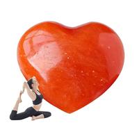 Cristal d'aventurine rouge - Cristaux de rouges naturels en forme de cœur - Pierres de palmier - Cristal rouge - Pierre d'amour - Cadeau de Saint-Valentin - Soulage le stress - Cadeau pour