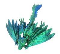Cristal de dragon dynamique imprimé en 3D pour adultes Dragon articulé, vert laser