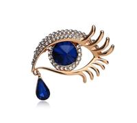 Cristal de luxe larme balancent broche mode strass mauvais œil bijoux charme broche pour les femmes