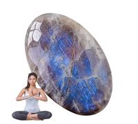 Cristal de massage en pierre de lune - Véritable pierre naturelle pour pierre chaude | Pierre de lune arc-en-ciel polie à la main, massage avec huiles essentielles, pierre de palmier de 5 à 6 cm, pour
