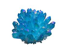 Cristal de Quartz bleu Aura, cristal titane, amas spécimens, ornements décoration salle maison Gemstone Stone