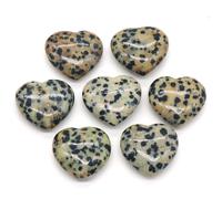 Cristal De Quartz Rose Naturel,5 Pièces,Décoration De Maison En Forme De Coeur,Chakra,Guérison,Pierre Précieuse,Agate,Spécimen Minéral,Cadeau - Type Dalmatian Jasper-20x20x8mm