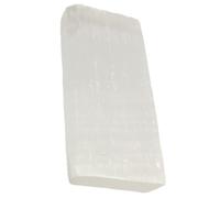 Cristal de Sélénite Rectangulaire Poli, Plateau Décoratif Blanc Élégant