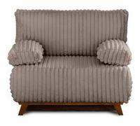 Cristal - fauteuil - convertible avec coffre - en fausse fourrure côtelée - Taupe Taupe G
