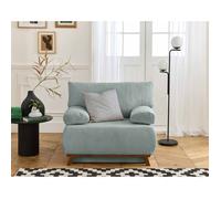 Cristal - fauteuil - convertible avec coffre - en velours côtelé - Bleu