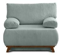 Cristal - fauteuil - convertible avec coffre - en velours côtelé - Bleu