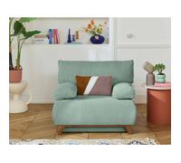 Cristal - fauteuil - convertible avec coffre - en velours texturé - Bleu