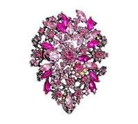 Cristal Fleur Broche Vêtements Bijoux Beau Accessoire Mode Insigne Structure Alliage Cadeau Pour Les Amateurs, taille unique, comme décrit