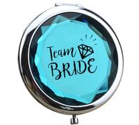 Cristal Métal Beauté Pliage Portable Mariée Team Maquillage Décoration de Mariage Douche Prénuptiale Cadeau Cosmétique avec Lumière et Grossissement - Support Mural Voyage