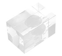 Cristal Modèle Anatomique Cerveau Humain Cube | Haute Transparence, Réfraction Lumineuse, Objet Décoratif pour Bureau, Étudiants en Médecine, Passionnés, Documents