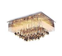 cristal modernes plafonnier Plafonnier de luxe en cristal Lustre moderne à gouttelettes de cristal K9 Luminaires de plafond encastrés for salon, chambre à coucher, salle de séjour, restaurant, hôtels