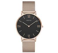 Cristal Montre pour Femme Or Rose Bracelet milanais Acier Inoxydable étanche