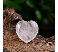 Cristal naturel brut s mode cristal naturel en forme de coeur s u200b u200B main polie amour en forme de coeur cher souvenir gemme cristal s décoration (couleur ( Color : Rock Crystal Quartz , Size :