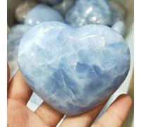 Cristal Naturel Coeur Fait à La Main Celestite Quartz Pierres Précieuses Chakra Pierre Coeur équilibre Collector Cristaux Reiki Guérison, 260g