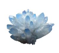Cristal naturel Quartz de cristal naturel grappe de pierre fantôme blanc bleu pierre dégringolée for la guérison Cadeau (Size : 300-400g)