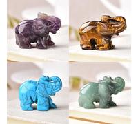Cristal naturel Rose Quartz éléphant améthyste obsidienne animaux pierre artisanat petite décoration décor à la maison cadeau de noël 1 pièce African stone