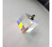 Cristal Optique, Prisme cubique à Six Faces en Verre K9 - Pendentif réfléchissant coloré for décoration intérieure, Design Personnalisable