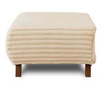 Cristal - pouf modulable - 65 cm - en fausse fourrure côtelée - Beige