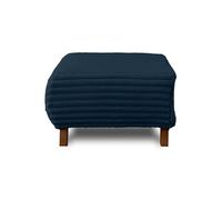 Cristal - pouf modulable - 65 cm - en fausse fourrure côtelée - Bleu