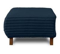 Cristal - pouf modulable - 65 cm - en fausse fourrure côtelée - Bleu