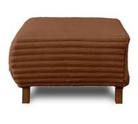 Cristal - pouf modulable - 65 cm - en velours côtelé grosses côtes - Rouille