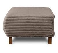 Cristal - pouf modulable - 65 cm - en fausse fourrure côtelée - Taupe