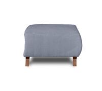 Cristal - pouf modulable - 65 cm - en velours texturé - Bleu grisé