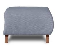 Cristal - pouf modulable - 65 cm - en velours texturé - Bleu grisé Bleu grisé G
