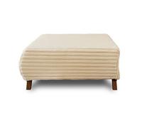 Cristal - pouf modulable - 95 cm - en fausse fourrure côtelée - Beige