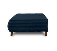 Cristal - pouf modulable - 95 cm - en fausse fourrure côtelée - Bleu