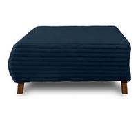 Cristal - pouf modulable - 95 cm - en fausse fourrure côtelée - Bleu